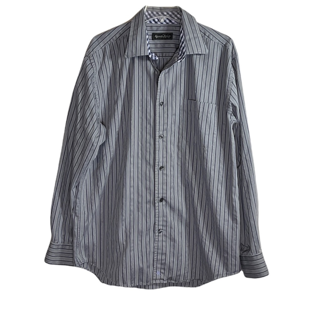 Kenneth Roberts Platinum Button Up Dress Shirt - XL